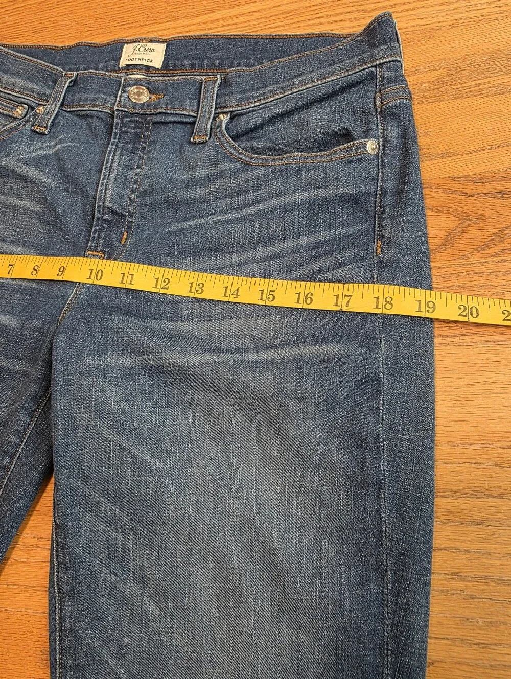 J. Crew Toothpick Skinny Jeans Size 31 Women Mid Wash Stretch Blue Denim Pants